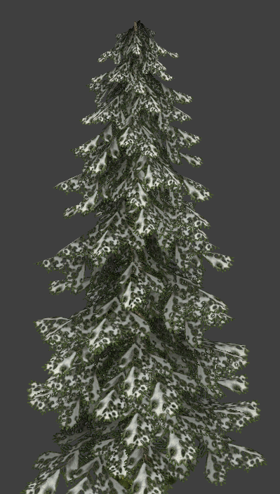 Experimented with putting snow on an EP2 tree. Feedback is appreciated.