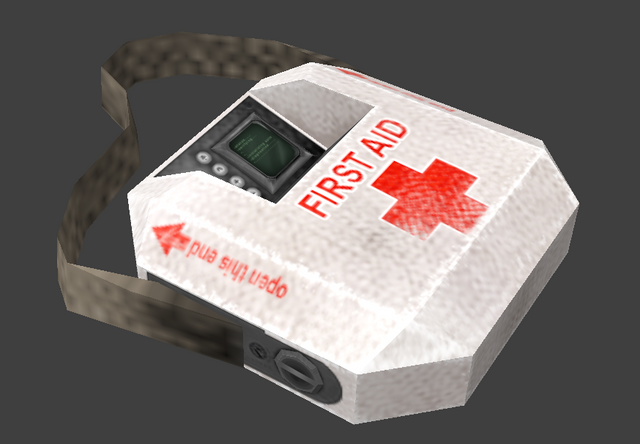 I edited the HL1 medkit so that it fits the leaked texture. And yes for those wondering, it is indeed "fully modelled"

Thanks @thatalmix for creating the illum map.

(Update: totally forgot that I even made this post, but the texture that was leaked is actually for the HL2 Beta medkit model. Oh well lol)