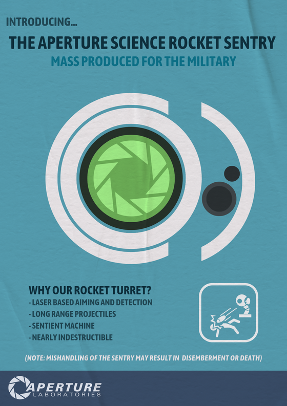 (Reposting because I got some stuff wrong)

Rocket Turret poster I made for a map