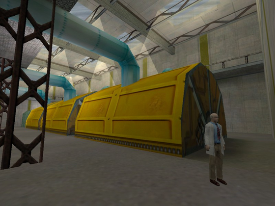 In 2003, for a school project about nuclear power plants, I created an Half Life mod (a few maps, custom textures, skins and sounds). Where the player goes on a guided tour of a nuclear power plant. One particular map that I am proud of is a sliced view of the core. The player can only look around, its XYZ position is controlled by an invisible object moving the player as the narration explains the different parts.
More screenshots at https://tpe.steren.fr/game/screenshots/
Play it online at https://tpe.steren.fr/game/