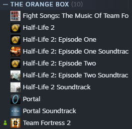 Just finished my orange box collection (soundtracks)
