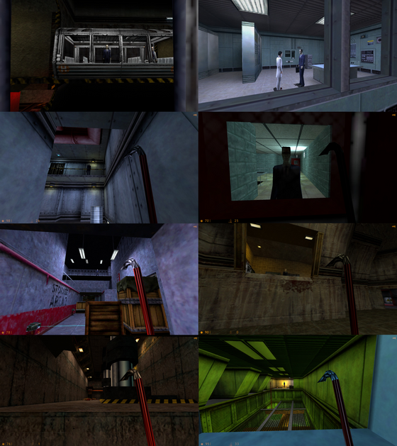 What's your favourite G-Man sighting in the first game? (Not including ending.) I like the one at the door in Office Complex.

And yes these screencaps are from Half-Life: Source. Chapter Select is useful. Also just noticed I'm welding the crowbar in all of these where weapons are available. XD