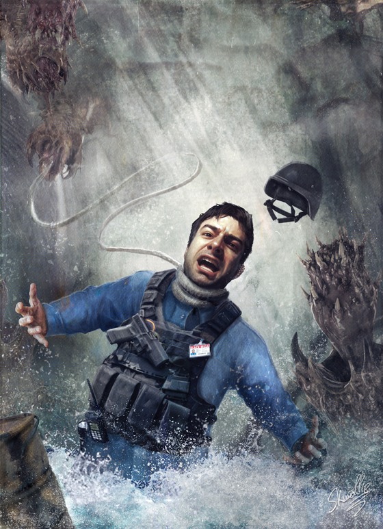 Watch out Barney... Something is hiding in the sewers of Black Mesa...

Fan art / Conceptart for Black Mesa : Blueshift.

Photobashing and digital painting like always ;) !