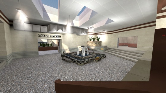 Working on a Capture the flag map set inside a mall.