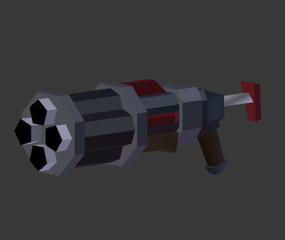WIP grenade launcher model for vidia game