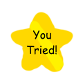 i saw that the "you tried" badge image was a little to plain so i fixed it!

@robo you can use this if you want. i wont mind :)