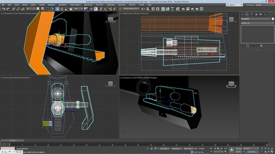 Half-Life Turret Combine Sentry Gun detail 3D modeling of the submachine gun To make the barrel mobile (back and forth movement), I plan to create a system with a gear attached to the motor that pushes a rack, attached to the part to be moved