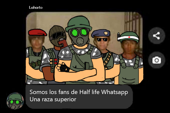 We are the fans of half life whatsapp (opposing force)
 a superior race