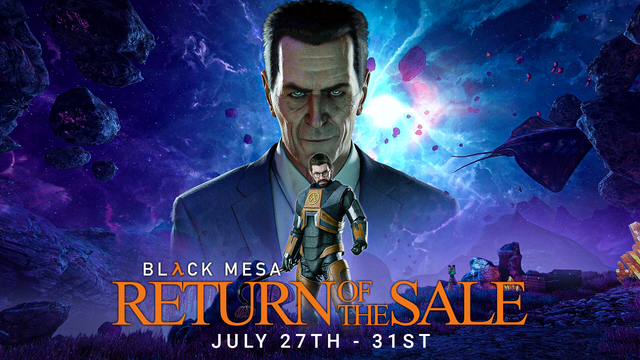 Greetings, Scientists!

Don't miss the chance to witness Gordon Freeman's unlimited power with his mighty crowbar in Black Mesa's "Return of the Sale"! 💥

Get it now at 75% off from July 27th to 31st🔥

Check out the Discord for more information: https://discord.gg/crowbarcollective

Join us on Steam: https://store.steampowered.com/app/362890/Black_Mesa/