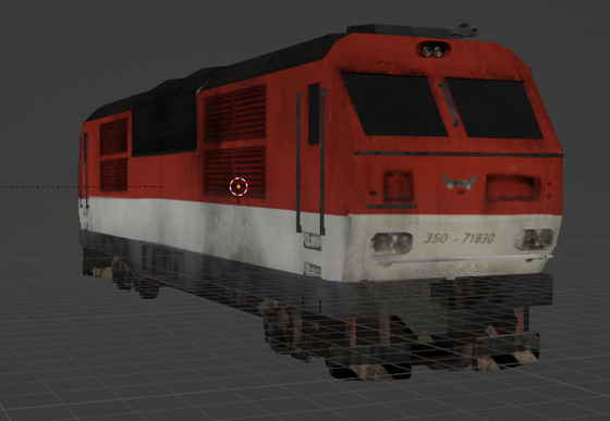 Made a train model based on slovakian class 350 stylised like the vanilla train the hl2 
