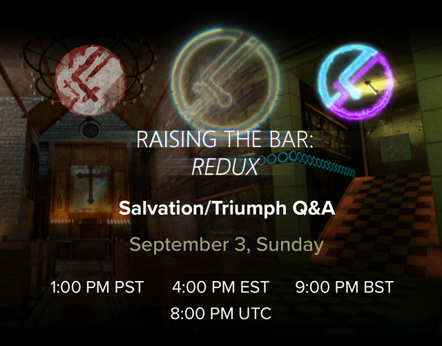 RTBR will be running a Q&A on YouTube this evening regarding the spin-off mods, Salvation and Triumph. Note that we won't be able to answer plot-heavy questions but will be looking to clear up any queries, or concerns, and share in the excitement for what's coming for RTBR! 