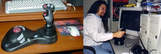 So you see this funky little controller that John Romero is advertising/ using right?
So you'd think it comes with Quake or even Daikatana or something right?
Nope, it came with Half Life of all things.
I happened to snag one in box a couple of years ago and it comes with the full version of Half Life, which is pretty cool.