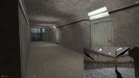the map for hl dm - alpha_052. Here i tried to recreate some locations from the hl 0.52 alpha by creating a whole level like this. there is: a corridor with rooms for testing, there is also a room with boids, a DSP room (not shown); part of the head of the security complex; an iron room with water (in some version it was red, but mine was normal); some kind of ventilation; and a couple more corridors and rooms. I tried to convey the rawness of the alpha 0.52 version, and it showed in more than just the design. The map is not big, I made it for playing with friends. I think I'll publish it (the map) when I find the time. I'll let you know, of course))