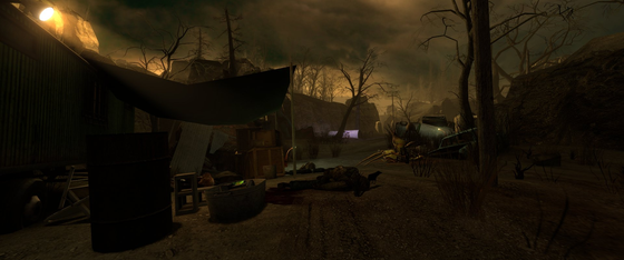 A small preview of Outcast Wasteland along with the houndeye skeleton, well, what's left of it...