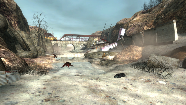 My remake of "wasteland_bridge05" from the wc map pack
Check the comments to see the original "wasteland_bridge05" so you can compare.