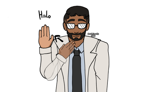 *Indonesians your Gordon Freeman*

Something from last month lol. I also couldn't figure out which was the  BISINDO sign for "Halo" since both sources I used, used different signs