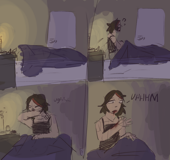 i shouldnt have rendered alyx right before going to sleep last night because I had a dream where I was her and right in the middle of it I asked gman a question about stasis and he proceeded to dislocate my jaw and yeah some of my teeth fell out and stuff it was pretty cool
have this comic of alyx realizing that dream was real