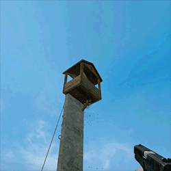 A Counter-Strike source project from 2011 I made with the working title of “Concretewood”. At the time I did not know much about model compiling and creating physics models with gibs, so I tried an approach using phys constraint systems and func_physboxes. The results looked pretty good, and had time delays for the roof to hold together for a moment before breaking apart completely. I even used some custom particle effects for the roof collapse that added dust and roof shingles. Never got past prototyping, but I may revisit this concept someday now that CS2 is a thing.