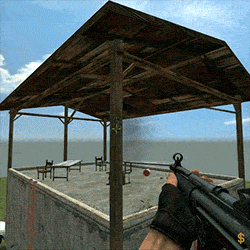 A Counter-Strike source project from 2011 I made with the working title of “Concretewood”. At the time I did not know much about model compiling and creating physics models with gibs, so I tried an approach using phys constraint systems and func_physboxes.  The results looked pretty good, and had time delays for the roof to hold together for a moment before breaking apart completely.  I even used some custom particle effects for the roof collapse that added dust and roof shingles.  Never got past prototyping, but I may revisit this concept someday now that CS2 is a thing.