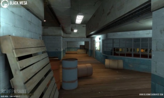 Fun Fact: This screenshot of black mesa when it was still getting worked on used the team fortress 2 models and textures, this might of been a test or something,