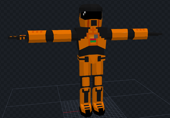 I textured the HEV suit model