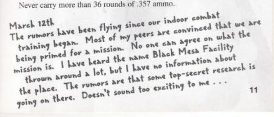 Still insane that the OpFor manual confirms that the military knew the Black Mesa incident was going to occur somehow months in advance.
