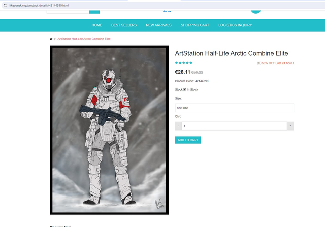 Hello every Half-Life fans ! Attention ! 
Attempted scam in my name ! 
The following site is trying to sell my old concept art, but it's a scam ! I have nothing to do with this site ! 

Do not buy at all ! This site steals images from all kinds of artists to resell them and you will receive nothing ! => ikeconsk (site name)

https://likeconsk.xyz/product_details/42144590.html , Report and boycott this site! This is a scam !
