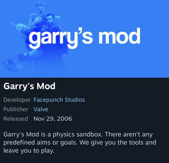 Garrys Mod is 17 today guys