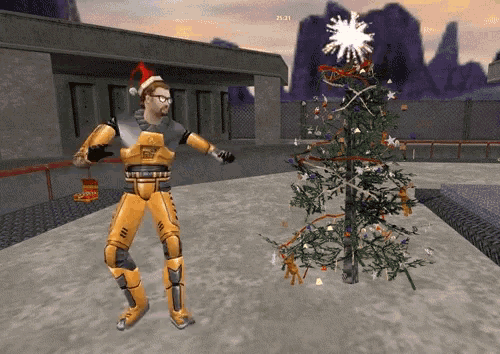 Obligatory Christmas Freeman post, i guess? Or more like New Year Freeman now. Anyway, i just like this gif