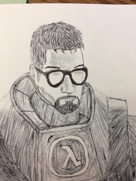 Gordon Freeman Pen Sketch 

Finally got it done after so long! I really like how this turned out considering I was using a pen and don’t draw like this usually. For anyone wondering, I submitted this project to my teacher a while ago and got perfect (despite it being late)!