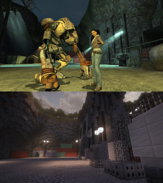 Took some screenshots of locations from Half-Life 2's Steam Store page in Minecraft

Map used to take the screenshots is the amazing City-17 [Grand Project] by KrEsHDiE