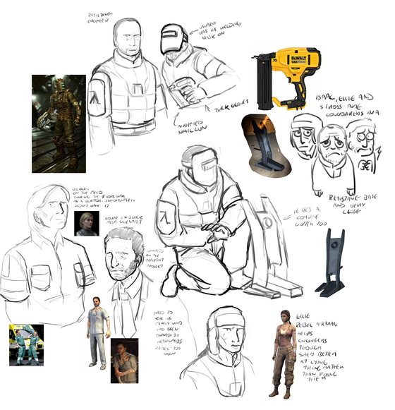 Had a conversation with friends some time ago about Isaac Clarke from dead space being in the hl universe. We decided he would have gone to study at the same place as Gordon's. Hl necromorphs designs are vageuely related on the topic i suppose.