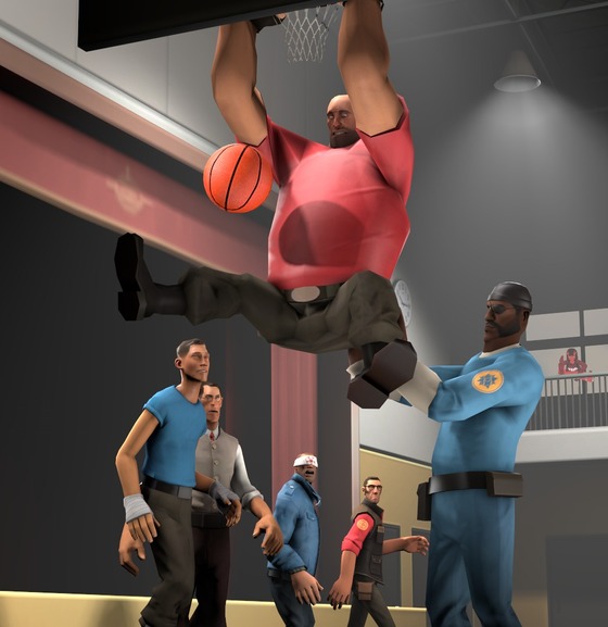 Misha with the big man dunk