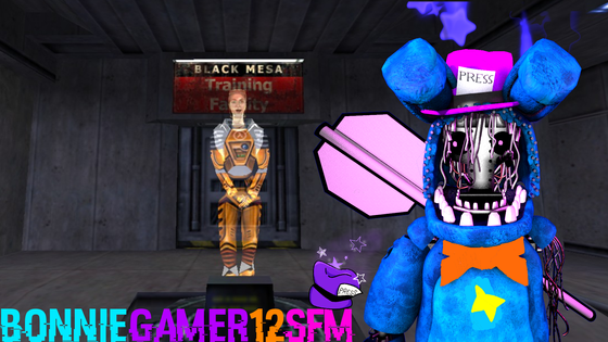 The thumbnail poster I made for my half life 1 part 1 video Withered Bonnie by 
FiveNightsPack on twitter