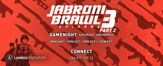 JABRONI BRAWL EPISODE 3 PART 2 - GAMENIGHT SATURDAY
I love to reload during a battle...

Time to goof around and play Jabroni Brawl Episode 3, again!
As previously mentioned, we'll be shooting each other with even more silly guns! 

The gamenight starts in 3 days! So get your calendar and clock up. 📅

To join copy and paste this to your development console:
CONNECT 144.217.157.11

See you all there!