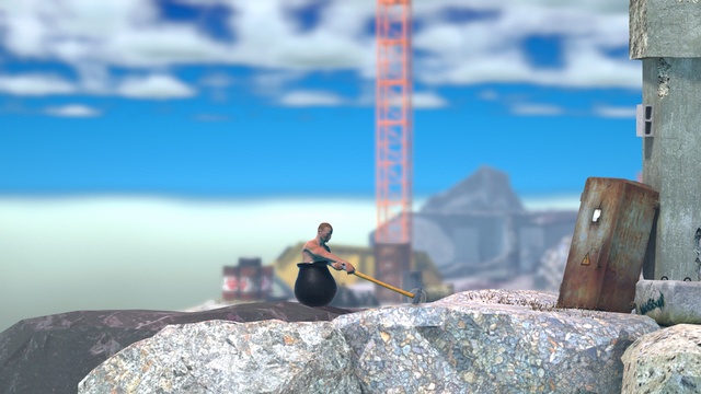 I was playing getting over it until I reach this part and I realized, are those half life 2 explosive barrel's in the background ?