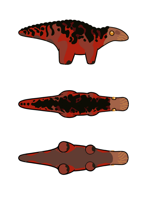 A friend of mine makes these tiny dinosaur models so I wanted to make some Xenian inspired patterns for them! And so, here's Tyrannosaurus with a tentacle inspired pattern and an Edmontosaurus with a red bullsquid pattern.

They were done pretty quickly and primarily with a mouse, I hope you enjoy them despite their amateur-ness!