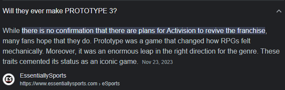 No prototype 3 ? hmmm reminds me of a certain game company, can't really remember what they are called :)