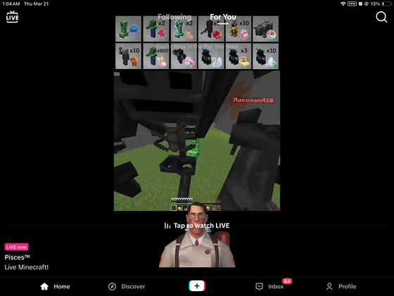 Ah hell nah who let Medic play Minecraft while on tiktok live 😭😭😭🙏🏻🙏🏻🙏🏻