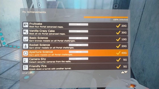 I 100% Portal on The Orange Box on Xbox in 1 day.