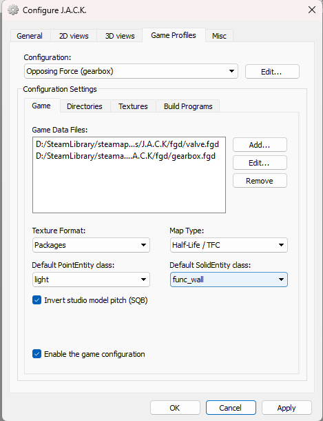 Hey all, I tried asking this question in the Half Life discussion page on steam which in hindsight probably isn't a reliable source for answers.

 Anyways, I have a config for Opposing Force (J.A.C.K) automatically config'd by XBLAH's modding tool and for some reason, the drop down menu which normally appears in the "Animation Sequence (Editor)" value for monster_ entities is not there.

Apologies if my writing is incomprehensible, I am probably just stupid. Above is an image of what I am referring to. Plus my config if it helps!