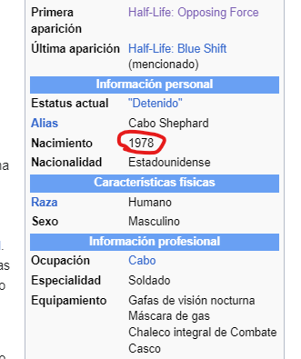 According to Wikipedia's spanish article of Adrian Shepard, he was born in 1978, which means that the Black Mesa incident happened in May 16th, 2000.

Mystery Solved, now i understand why HLA came out in 2020; it's probable that Half-Life 3 releases between 2025 and 2027