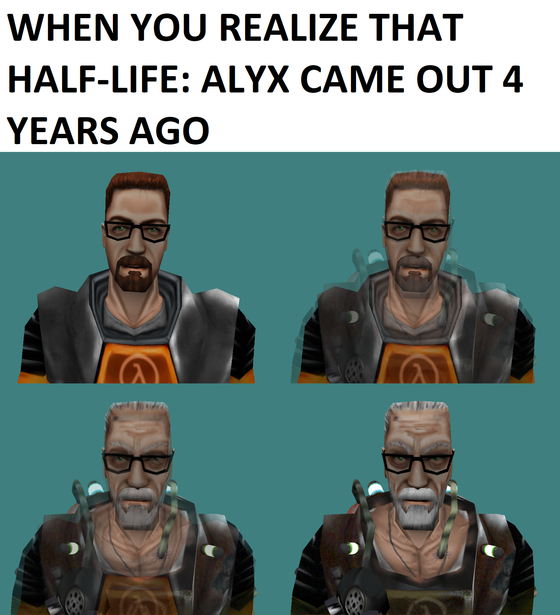 I know it was almost a month ago, but happy 4th birthday Half-Life: Alyx!!

Credits: Brusstrigger for the models used