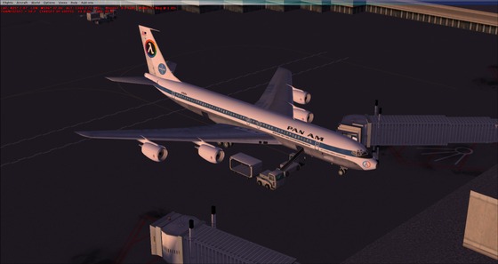 "Her name, is Jet Clipper Lambda Generation. Being one of two Boeing 707-700 Intercontinenal conversions ordered by Pan American World Airways in 1985, this is the first time the company has ever endorsed a video game franchise over its 70+ years old history along with another game franchise. Converted from a 707-320B built in 1965, this conversion changed the smoky, low-bypass JT3D engines to smokeless, high bypass CFM56 (same as modern 737 and A320)  to adress the efficiency and pollution issues seen on older 707 models. This beauty was photographed at Albuquerque Int'l Airport in New Mexico after a lenghty journey from Innsbruck, Austria with a stopover in New York. Unlike most of Pan Am's birds, this one didnt received the billboard style livery, instead it retains the 1970's cheatline. This, along with the other conversion, were the last 707s operated by Pan Am at the time when the photograph was taken. " 



After I learned how to change a model's existing texture, I decided to carry over my work to Flight Simulator X and decided to make a fictional livery for the nearly fictional but actually exists Boeing 707-700. For this livery I decided to make a LambdaGeneration themed livery (though still retains mostly Pan Am).  I hope this still counts as "fan creations", cuz I felt ashamed doing this. Probably should've done it using just Half-Life logos instead. 
