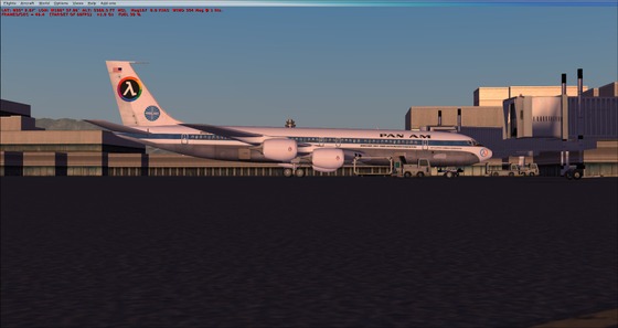 "Her name, is Jet Clipper Lambda Generation. Being one of two Boeing 707-700 Intercontinenal conversions ordered by Pan American World Airways in 1985, this is the first time the company has ever endorsed a video game franchise over its 70+ years old history along with another game franchise. Converted from a 707-320B built in 1965, this conversion changed the smoky, low-bypass JT3D engines to smokeless, high bypass CFM56 (same as modern 737 and A320)  to adress the efficiency and pollution issues seen on older 707 models. This beauty was photographed at Albuquerque Int'l Airport in New Mexico after a lenghty journey from Innsbruck, Austria with a stopover in New York. Unlike most of Pan Am's birds, this one didnt received the billboard style livery, instead it retains the 1970's cheatline. This, along with the other conversion, were the last 707s operated by Pan Am at the time when the photograph was taken. " 



After I learned how to change a model's existing texture, I decided to carry over my work to Flight Simulator X and decided to make a fictional livery for the nearly fictional but actually exists Boeing 707-700. For this livery I decided to make a LambdaGeneration themed livery (though still retains mostly Pan Am).  I hope this still counts as "fan creations", cuz I felt ashamed doing this. Probably should've done it using just Half-Life logos instead. 

