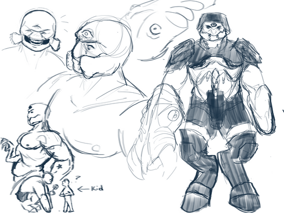 my,,, alien grunt oc,,, V-8751 (it/its), its such a big guy,, and i love it so much