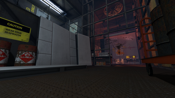 “The Enrichment Center reminds you that the test chamber is currently broken, please take the emergency exit initiative..”