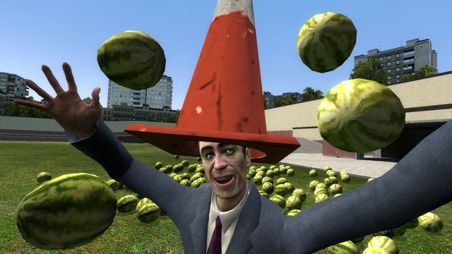 "Green Death"
"Melons!"
"Impulse 101"
"Cliffside Madness"
Some artwork i made a month back.
Neat facts:
-"Cliffside Madness" was my first attempt at making Garry's Mod artwork, and i personally think it turned out very well for a newbie's first artwork.
-It's also inspired by DOOM (1993)'s box art.
-I made "Melons!" because i was bored.
-"Impulse 101" was my first attempt at making a gore-y artwork.
-"Green Death" is, to me, my best artwork (so far), and, as some would say,
My greatest achievement.
Alright, that's it. Have a good day.