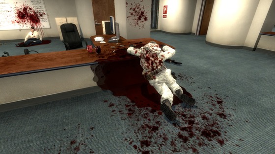 Office Attack - Part 1 + 2
Includes the new Part 2, and Part 1, in case you missed it earlier. Also includes a scrapped version of Part 1, where there's a river of blood flowing down from the desk.