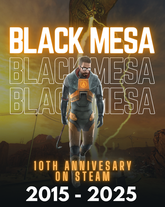 Can't put into words how proud we are to celebrate 10 YEARS on Steam. What started as a fan passion project, turned into something so much more.
We couldn't have done it without the amazing community, and support from amazing people, including our friends at @LambdaGeneration.
Let's celebrate this milestone together, all month long! Be sure to check out our events calendar, and stay tuned for updates!
From the Crowbar Collective team...THANK YOU!